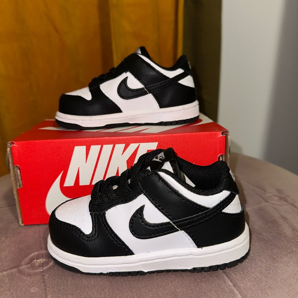Nike Kids Black & White Dunks